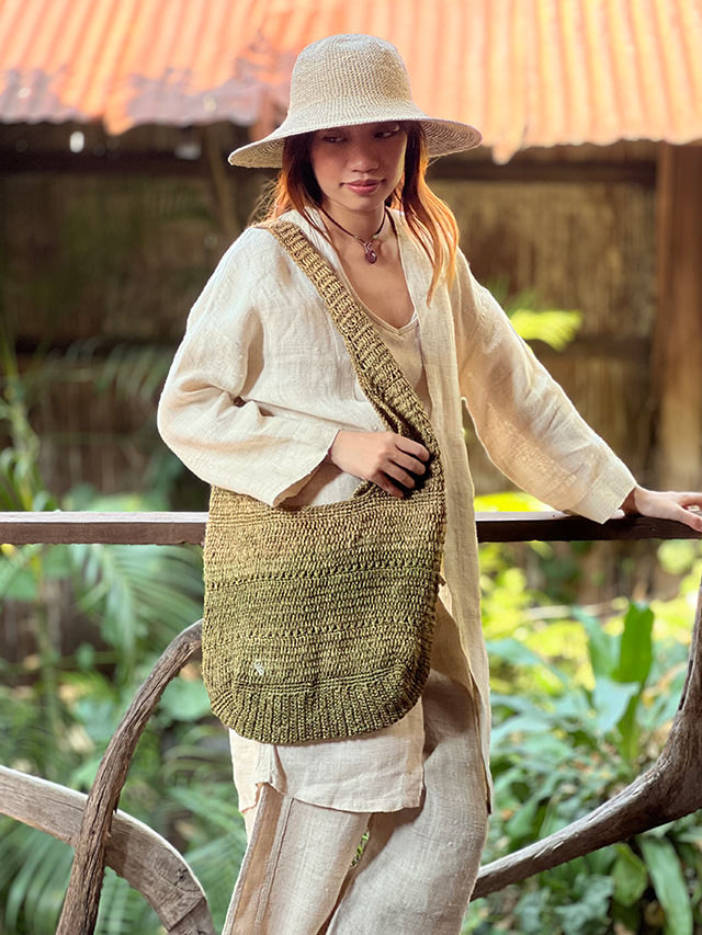 Karma HEMP100% 手編み ショルダーバッグ