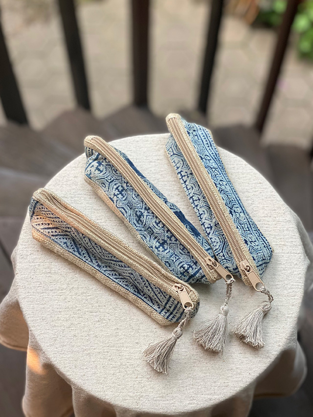 HEMP インディゴ抜染 ペンケース