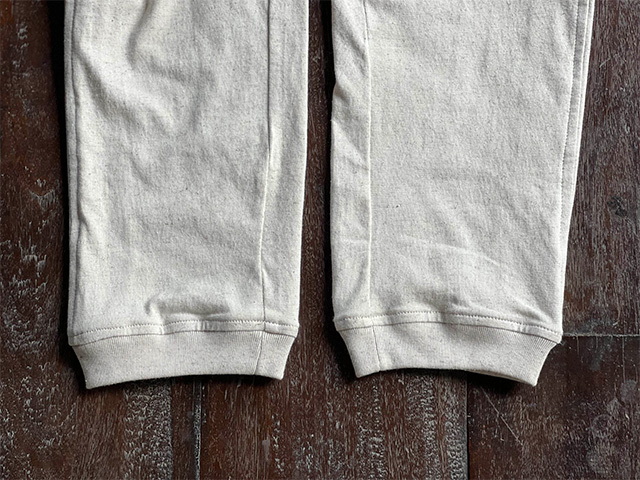 asana ヘンプコットン 厚手 ジャージ パンツ・きなり