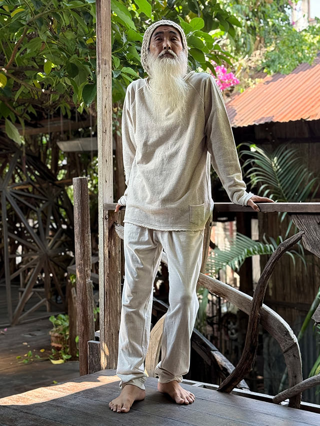 asana ヘンプコットン 厚手 ジャージ パンツ・きなり