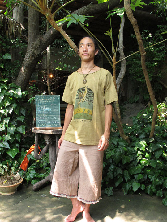 asana ヘンプコットン メンズ Tシャツ・草木染め／Coming Soon