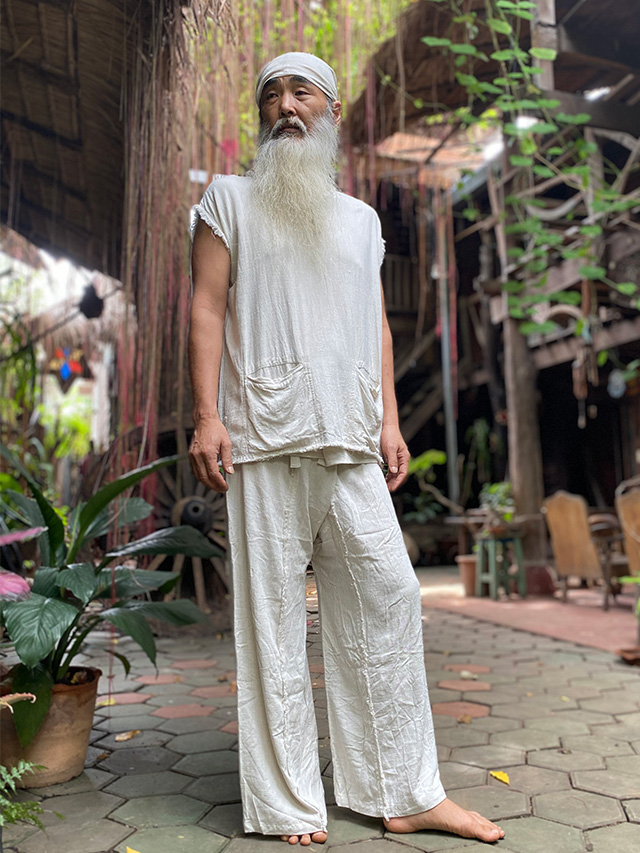 asana HEMP100% テロテロ 縄文シャツ・きなり