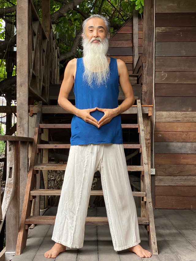 asana ヘンプコットン 厚手 メンズ タンクトップ ・草木染め