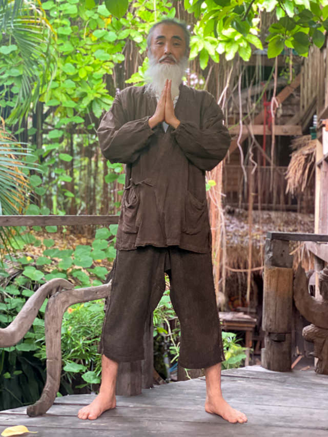 asana HEMP100% NEW テロテロ 作務衣・草木染め