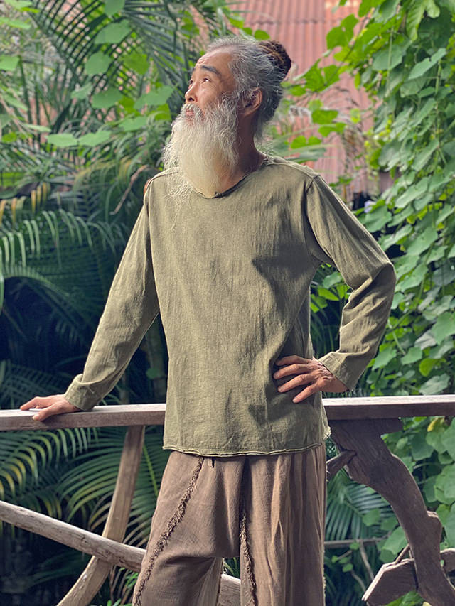 asana ヘンプコットン 厚手 NEW ロングスリーブ・草木染め