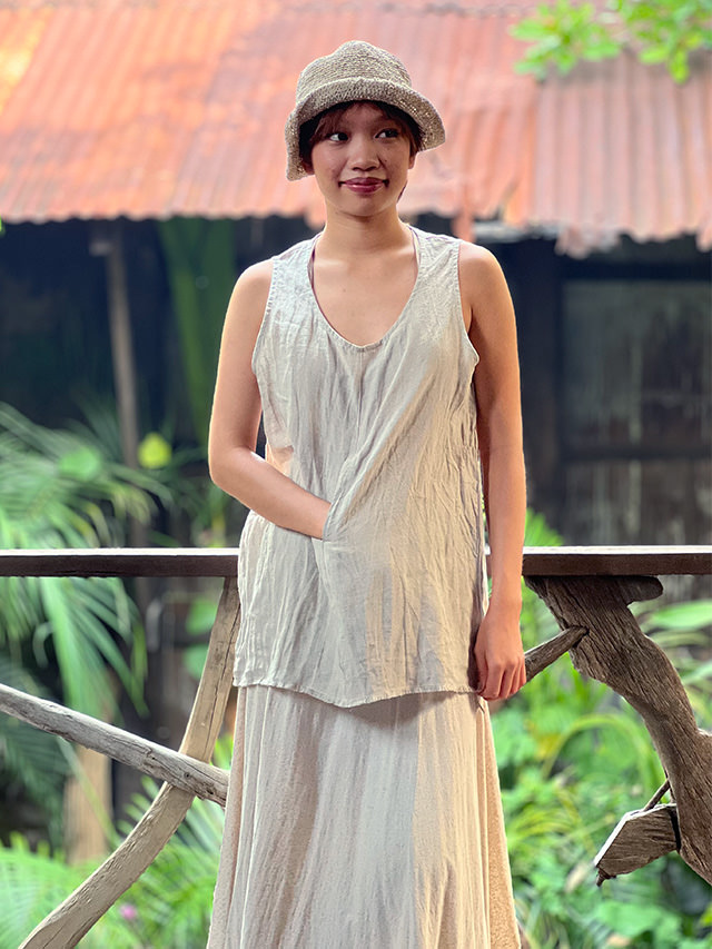 asana HEMP100% ポケット タンク・きなり