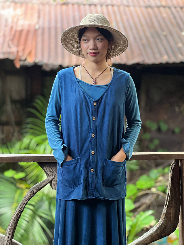 asana ヘンプコットン 厚手 ベスト・草木染め