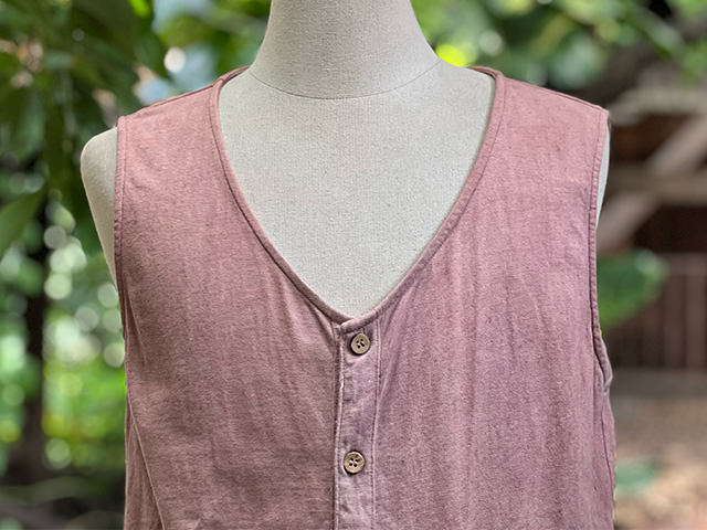 sana ヘンプコットン 厚手 ベスト・草木染め