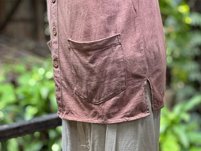sana ヘンプコットン 厚手 ベスト・草木染め