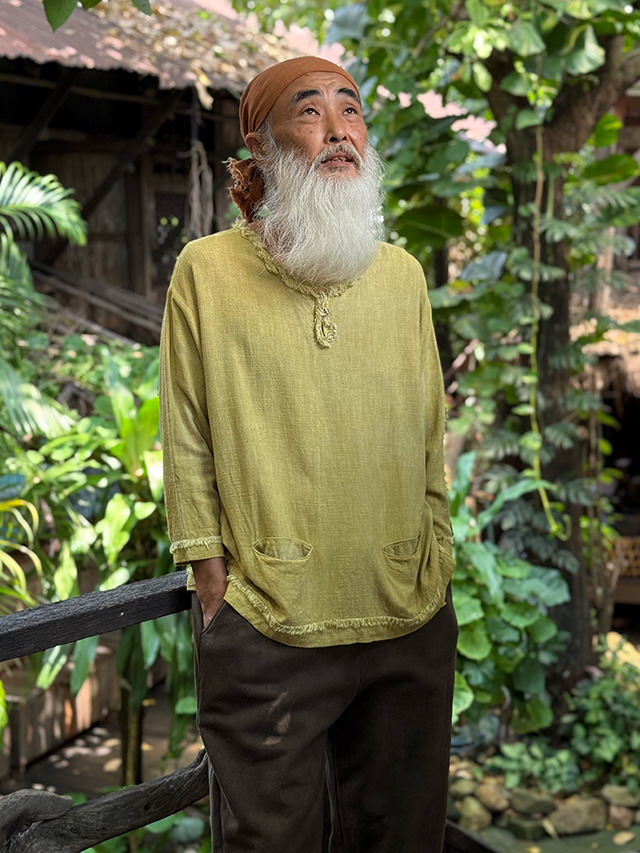 asana HEMP100% やわらか ゆったり シャツ・草木染め