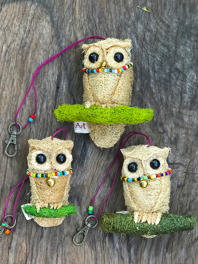 ヘチマふくろうキーホルダー