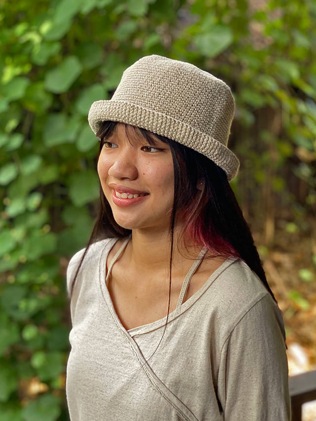 HEMP100% 手編み きなり ハット