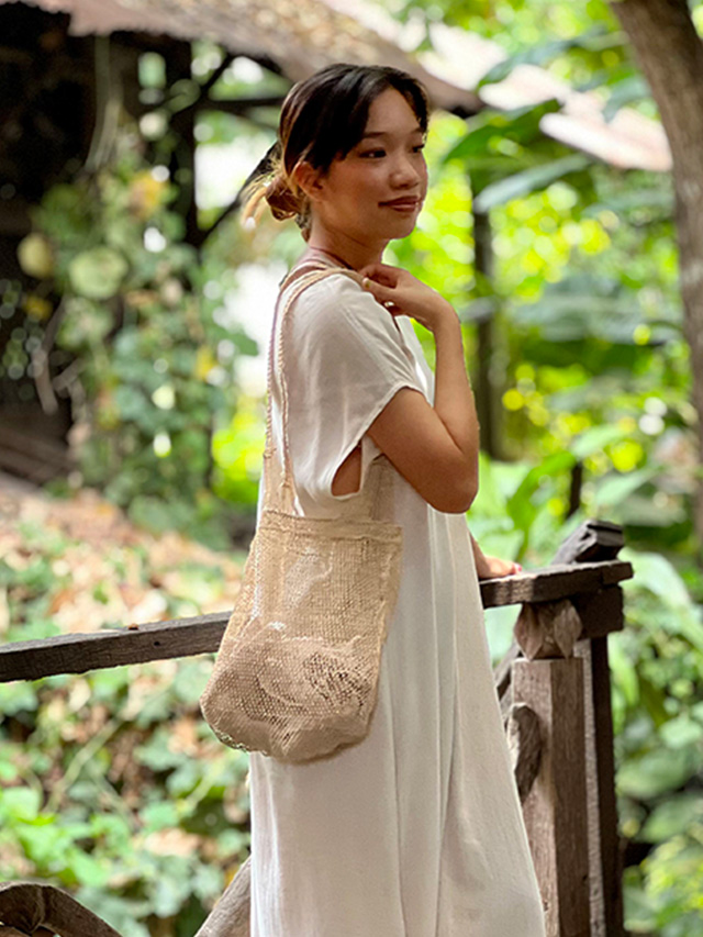 葛100% ショルダーバッグ