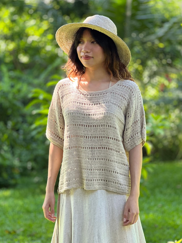 HEMP100% 手編み Tee