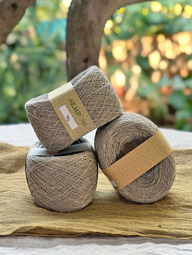 HEMP糸 極細 70g・きなり