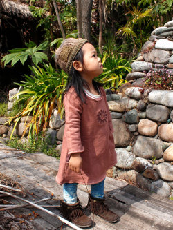 asana KIDS ヘンプコットン スパンデックス レギンス・草木染め
