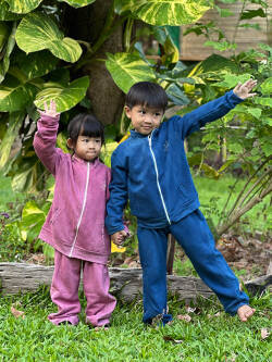 asana KIDS ヘンプコットン 厚手 ジャージ トップス・草木染め