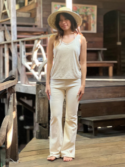 asana 厚手 ロングパンツ・きなり