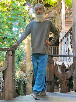 asana ヘンプコットン スウェット パイル タイパンツ・草木染め