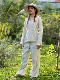 asana HEMP100% タイパンツ・きなり