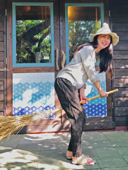 asana HEMP100% もんぺ パンツ・草木染め