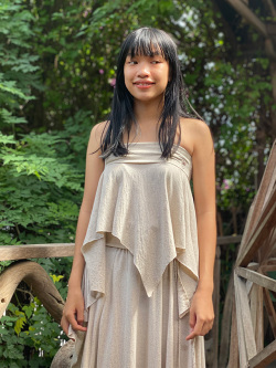 asana ヘンプコットン 薄手 ターザン 2WAY スカート・きなり