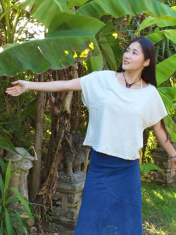 asana ゆったりTee きなり
