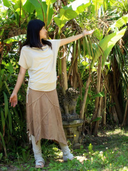 asana ウエーブTee・きなり