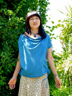asana ウエーブTee・草木染め