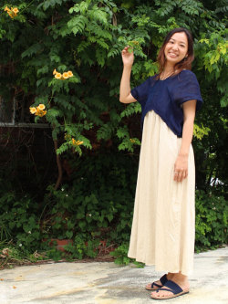 asana HEMP100% ガーゼトップス・草木染め