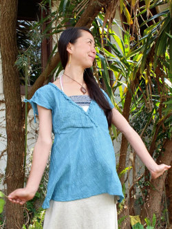 asana バイアス カシュクール トップス・草木染め