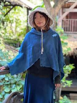 asana HEMP100% 厚手 NEW 森のポンチョ・草木染め