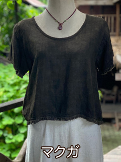 asana HEMP100% テロテロ ゆったり Tee・草木染め