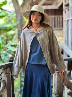 asana ヘンプコットン ふかふか カーディガン・草木染め