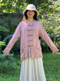 asana HEMP100% やわらか ランナー ジャケット・草木染め