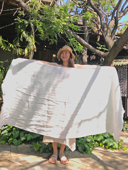 asana HEMP100% ガーゼ ショール・きなり