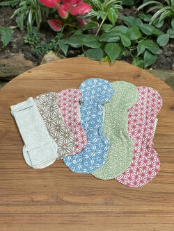 asana ヘンプコットン 麻柄プリント 布ナプキン