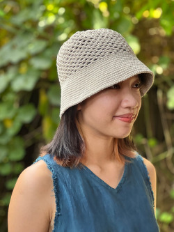 asana HEMP100% かぎ編み ハット