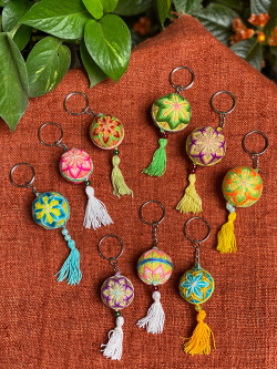 麻柄 手毬キーボルダー