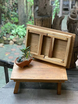 チーク WOOD 折りたたみ ローテーブル