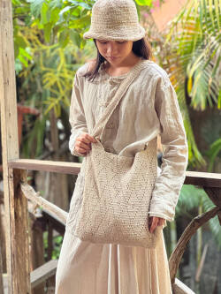 HEMP100% 手編み ショルダーバッグ