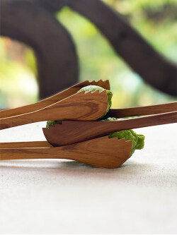 チーク WOOD トング