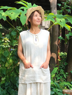asana HEMP100% タンクトップ・きなり