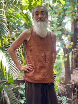 asana HEMP100% ポケット タンク・草木染め 