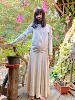 asana ヘンプコットン ジャージ トップス・きなり