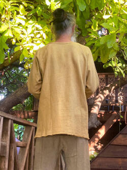asana ヘンプコットン スウェット あったか ロングスリーブ・草木染め