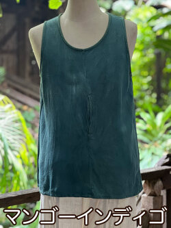 asana HEMP100% テロテロ ポケット タンク・草木染め