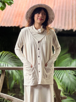 asana ヘンプコットン 厚手 ベスト・きなり