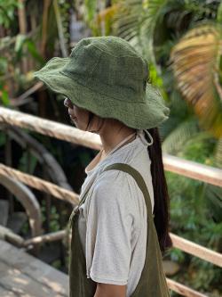 HEMP 手織り生地 ハット