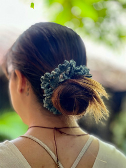 HEMP100% フラワーリング ヘアゴム